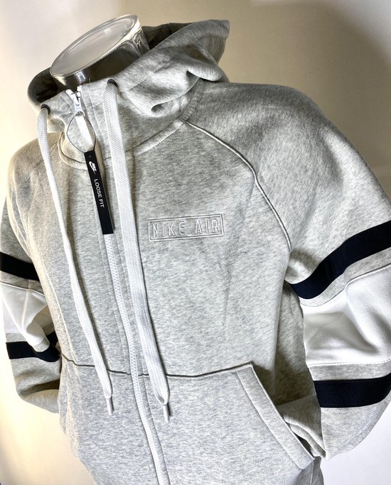 Nike Air Men's Full-Zip Fleece Hoodie (Grijs) - Maat M | bol.com
