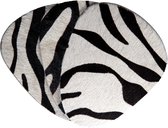 Set van 6 luxe handgemaakte onderzetters Zebra | koehuid