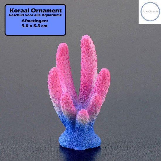 Koraal Aquarium Decoratie Ornament - Nep - Blauw/Roze S bol.com