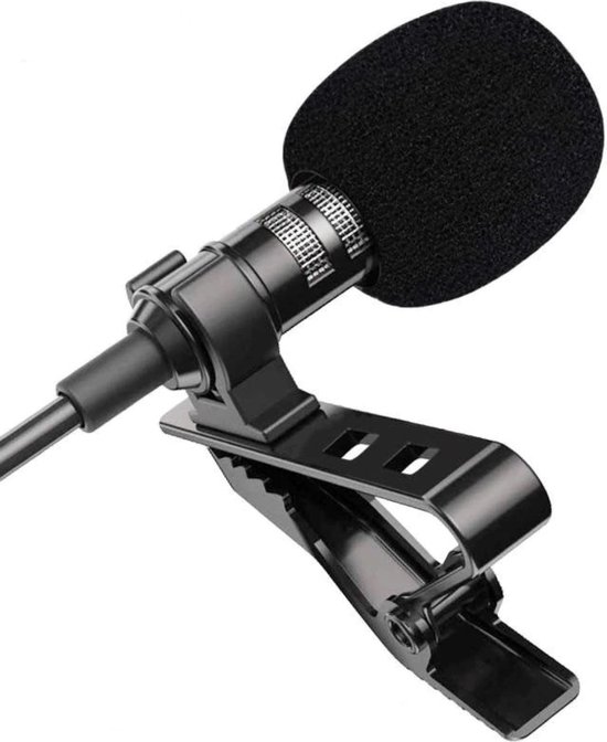 Mini Microfoon Draagbaar 1,5M met clip on - Jack 3.5 mm | bol.com