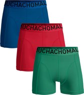 Muchachomalo - Men 3-Pack - Boxershorts - Solid - Blauw/Groen/Rood