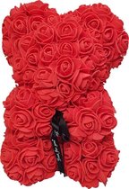 Rozen Teddybeer 25cm - Valentijns cadeau - Verjaardagscadeau - Jubileum - Liefde - Cadeau -