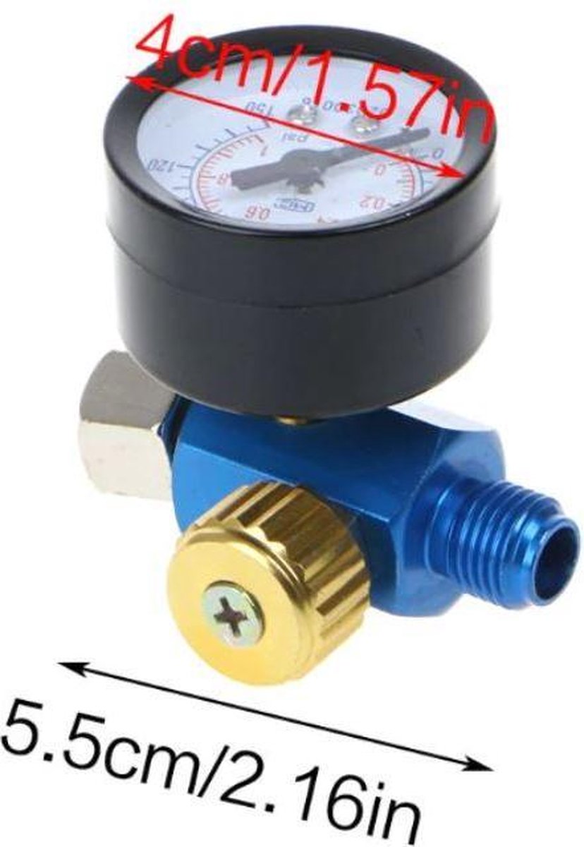 Spuitpistool Air Regulator 1/4 BSP HVLP Tool Manometer Membraan Controle |  bol.com