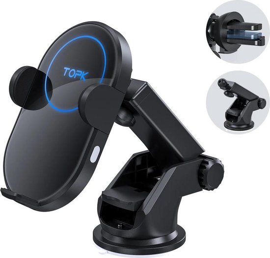 CloudValley 15W magnetische draadloze autolader houder, nano-gel vacuüm zuignap telefoonhouder voor dashboard en voorruit, opvouwbare 360° verstelbare mobiele telefoon oplaadstandaard compatibel met CloudValley 15W magnetische draadloze autolader houder, nano-gel vacuüm zuignap telefoonhouder voor dashboard en voorruit, opvouwbare 360° verstelbare mobiele telefoon oplaadstandaard compatibel met