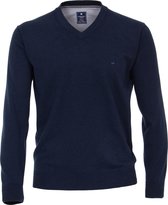 Redmond heren trui katoen - V-hals - blauw - Maat: 6XL