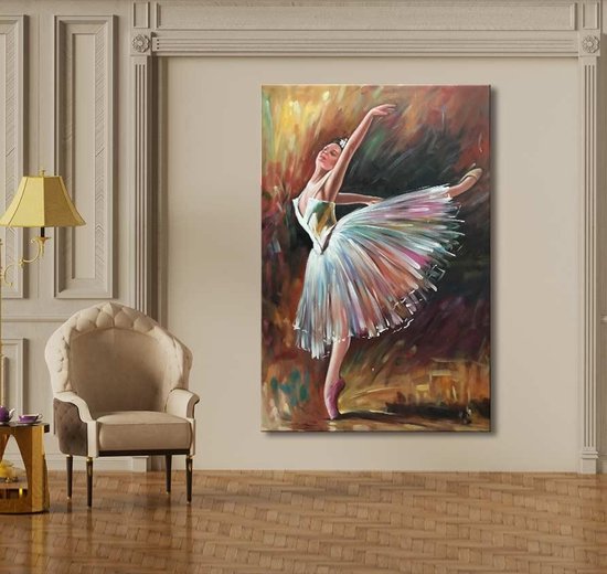 Peinture à l'huile sur toile peinte à la main - Edgar Degas 'Ballerina' |  bol.com