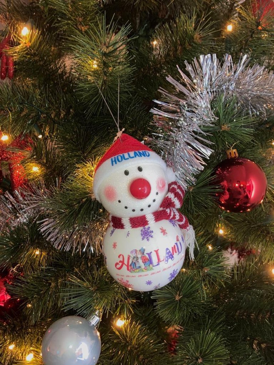 Holland Kerstbal Kleur - Sneeuwpop met Rode Neus en Rode Kerstmuts -  Lichtgevende Neus... | bol.com