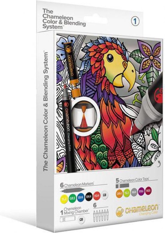Chameleon Color & Blending System N.3 – 6 Pennarelli + 6 Top Colori Per Sfumature E Miscelazione