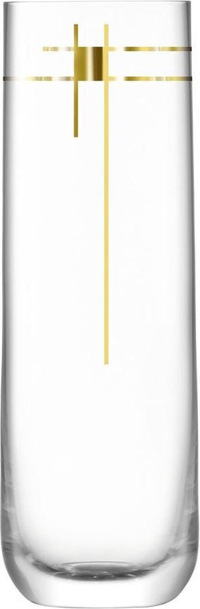 L.S.A. - Century Highball Glas 420 ml Set van 4 Stuks - Glas - Goud -