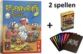Regenwormen Junior Dobbelspel + Kumbu Kaartspel - Dubbel zo leuk & spannend - partyspel - gezelschapsspel - Educatief spel - Verbetert het geheugen & rekenvaardigheid - van de make