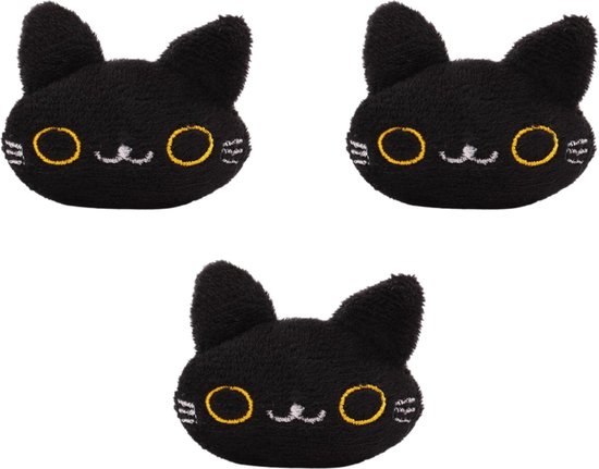 Make Me Purr Mini Black Cat Set (3 stuks) - Kattenspeeltjes met Catnip Kattenkruid - Kattenspeelgoed - Speelgoed voor Katten - Kat Speeltje - Kitten Speeltjes