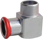Bonfix Press - Staalverzinkte - perskoppeling - Knie -koppeling - 90° - 1 -2" x 15 mm - konische buitendraad x Press