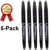 5x Uitgumbare Pen – Balpen – Uitwisbare Pen - 0,5 mm Fine – Erasable Pen – Zwart