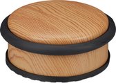 relaxdays arrêt de porte intérieur - support de porte - aspect bois - caoutchouc - hauteur 5 cm - support de porte