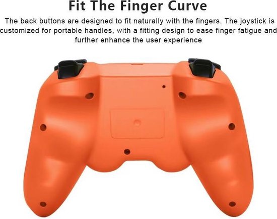 Draadloze Controller Wireless Gamepad Geschikt voor PS4 – Sunset Orange - MOJO