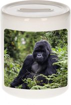 Dieren gorilla foto spaarpot 9 cm jongens en meisjes - Cadeau spaarpotten gorilla apen liefhebber