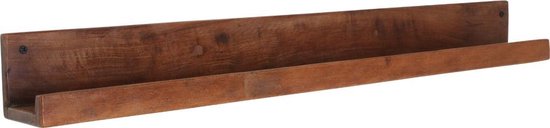 Raw Materials Wandplank voor fotolijstjes - FSC gerecycled donkerhout - 75 cm