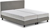 Beter Bed Basic Box Ambra vlak met Easy Pocket matras - 160 x 200 cm - lichtgrijs