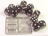 Chessex 12 x D6 Set Translucent 16mm - Smoke/White