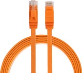 1m CAT6 Ultra dunne Flat Ethernet netwerk LAN kabel (1000Mbps) - Oranje