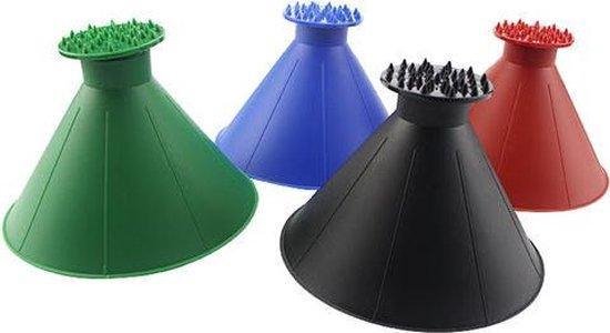 Foto: Prezza ijskrabber voor auto sneeuwkrabber raamkrabber ergonomisch design rood