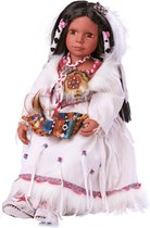 Babypop Indiase stijl - "Yolanda" - Met prachtige jurk en haar- Speelgoed vanaf 3 jaar