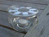 Theewarmer - Thee Warmhouder - Glazen warmhouder - Theelicht houder klein - 10 cm