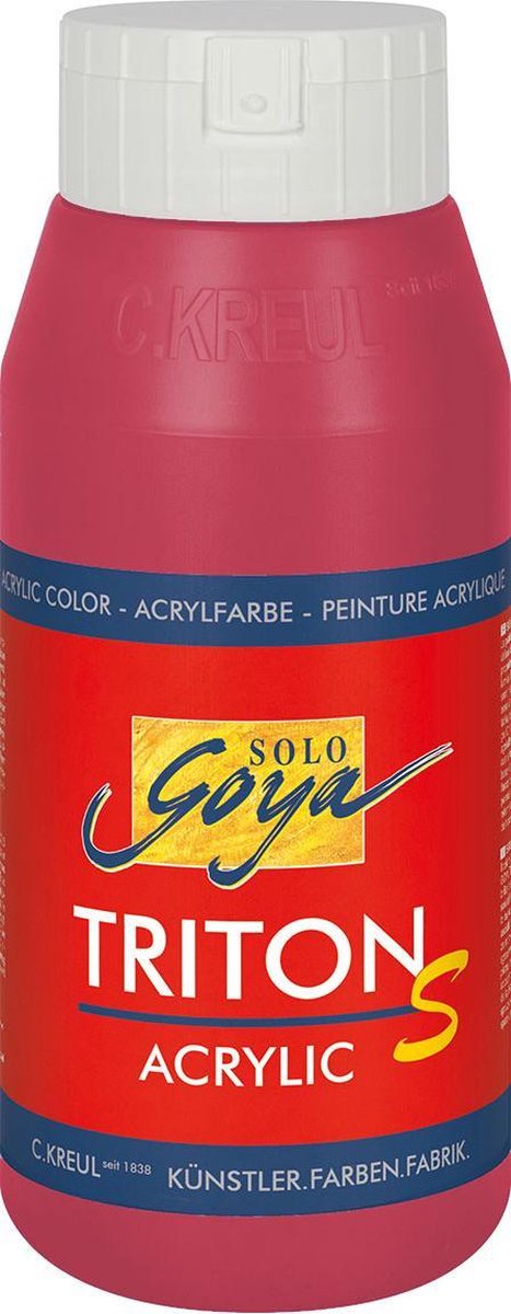 Solo Goya TRITON S - Karmijnrode Hoogbriljante Acrylverf – 750ml