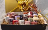 Yankee Candle Geschenkset ontdek geschenk luxe XL diverse geuren 22 stuks en glaasje ontdekpakket