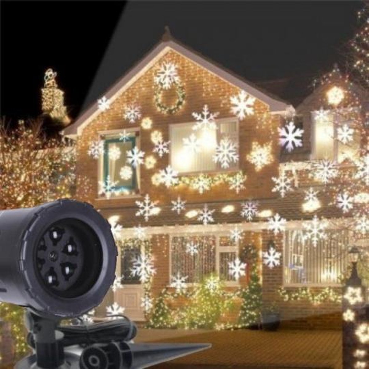 zeker microscopisch gans EFLO® LED Kerst Projector - Bewegende Kerstvlokken effect - Kerstverlichting  - Outdoor... | bol.com