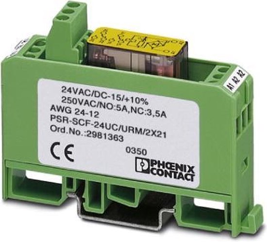 thumbnail image 2 of 2x Phoenix Contact PSR-SCF-24UC/URM/2X21 Coupling Relay (No. 2981363) – 5A 250VAC 2 of 6