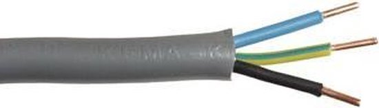 Dynamic XMVK-kabel m. brandklasse Eca 3x2.50 rol in krimpfolie=10m,  prijs=per rol grijs | bol.com