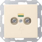 Gira System 55 kunststof potentiaalvereffeningsdoos, glanzend crème, wit