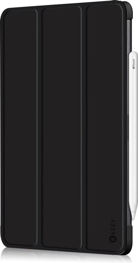 iPad Air 10.9 (2020) hoes - Étui à trois volets - Couverture rigide - Zwart