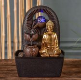 Fontein Boeddha Bhava 25 cm hoog - interieur - fontein voor binnen - relaxeer - zen - waterornament - cadeau - kerst nieuwjaar - geschenk - relatiegeschenk -  origineel - lente - z