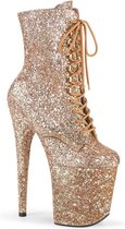 Pleaser Plateau Laarzen, Paaldans schoenen -36 Shoes- FLAMINGO-1020GWR Paaldans schoenen Goudkleurig/Champagne