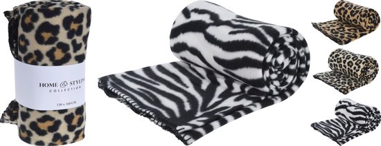 Deken fleece Zebra design