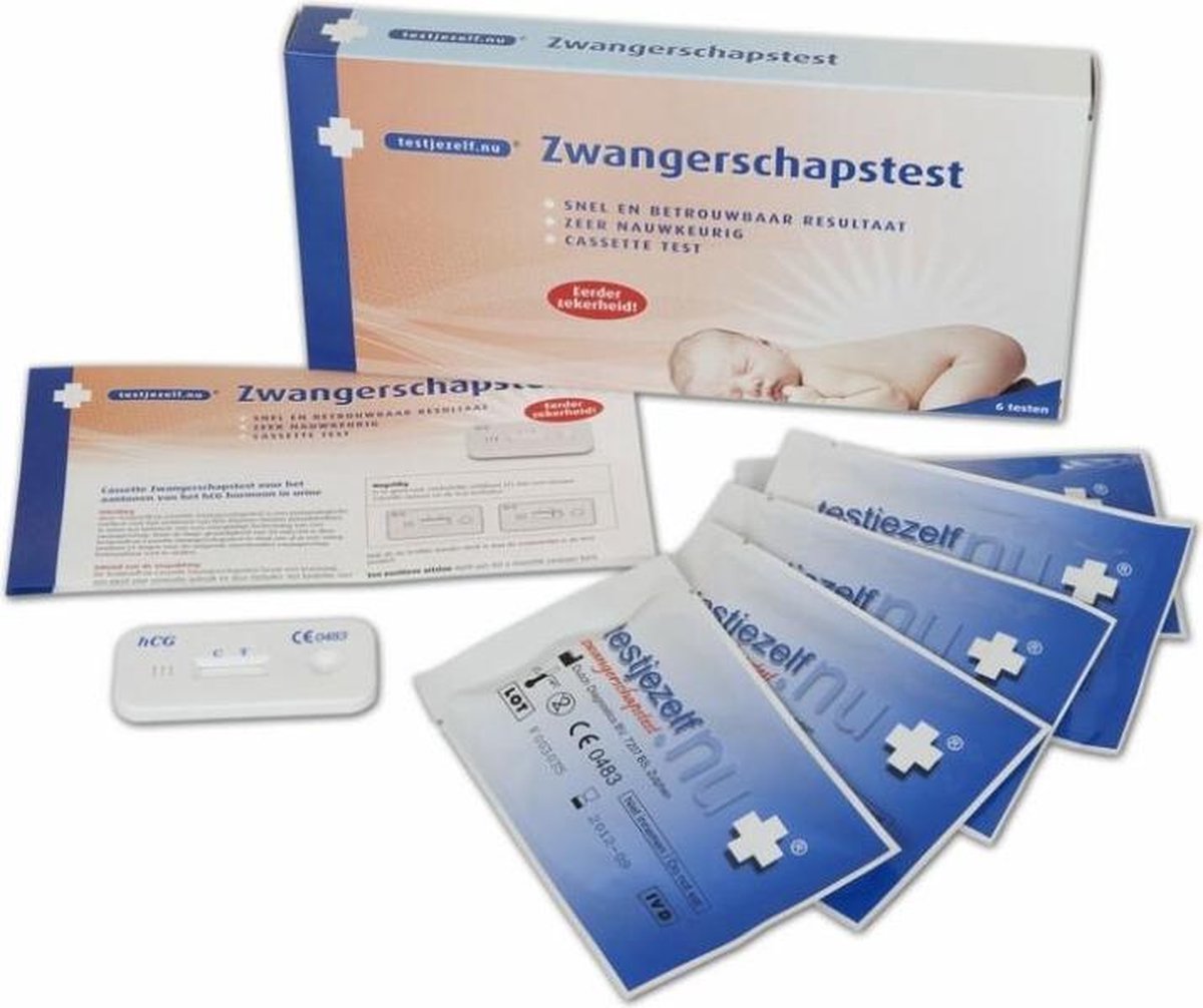 Testjezelf.nu - Zwangerschapstest Cassette - 6 stuks - Zwangerschapstest