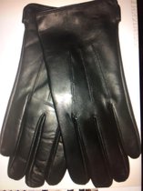 Zwarte lederen heren handschoenen  inLARGE  en XL