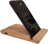 Statief smartphone | Telefoonhouder bureau | Exclusief hout: Beukenhout | Telefoonstandaard van hout voor op uw bureau of tafel