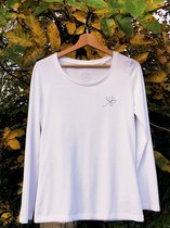 Yoga longsleeve lotus wit