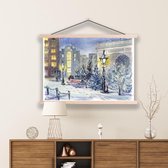 Sweet Living Poster - Snowy Street - 90 X 150 Cm - Multicolor