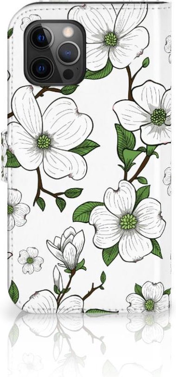 Book Case voor Apple iPhone 12 Pro Max Hoesje Dogwood Flowers