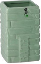 Gerimport Badkamerbeker 300 Ml 7 X 12 Cm Keramiek Groen