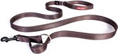 EzyDog Vario 4 Honden Riem - Looplijn voor Hond - 2.5cm - Bruin