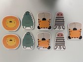 Notitieboekjes voor kinderen: in diverse vrolijke dierenfiguren - set van 9 stuks