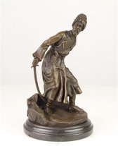 Beeld brons - De Kozak - decoratief figuur - 24,4 cm hoog