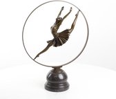 Hoepel danseres - Bronzen beeld - Dansende dame - 48,8 cm hoog