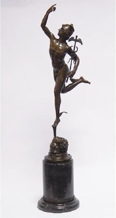 aanraken Over instelling schaal Mercurius - Bronzen beeld - Griekse god - 68,5 cm hoog | bol.com