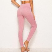 Sports Dames - Rose - Taille haute Taille - Pantalon de yoga - Legging Fitness - Taille S
